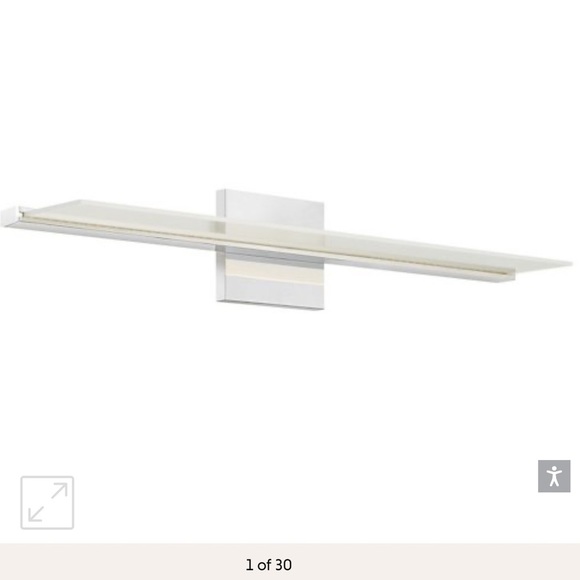 Modern Vanity light by span in brush nickel - Picture 1 of 5